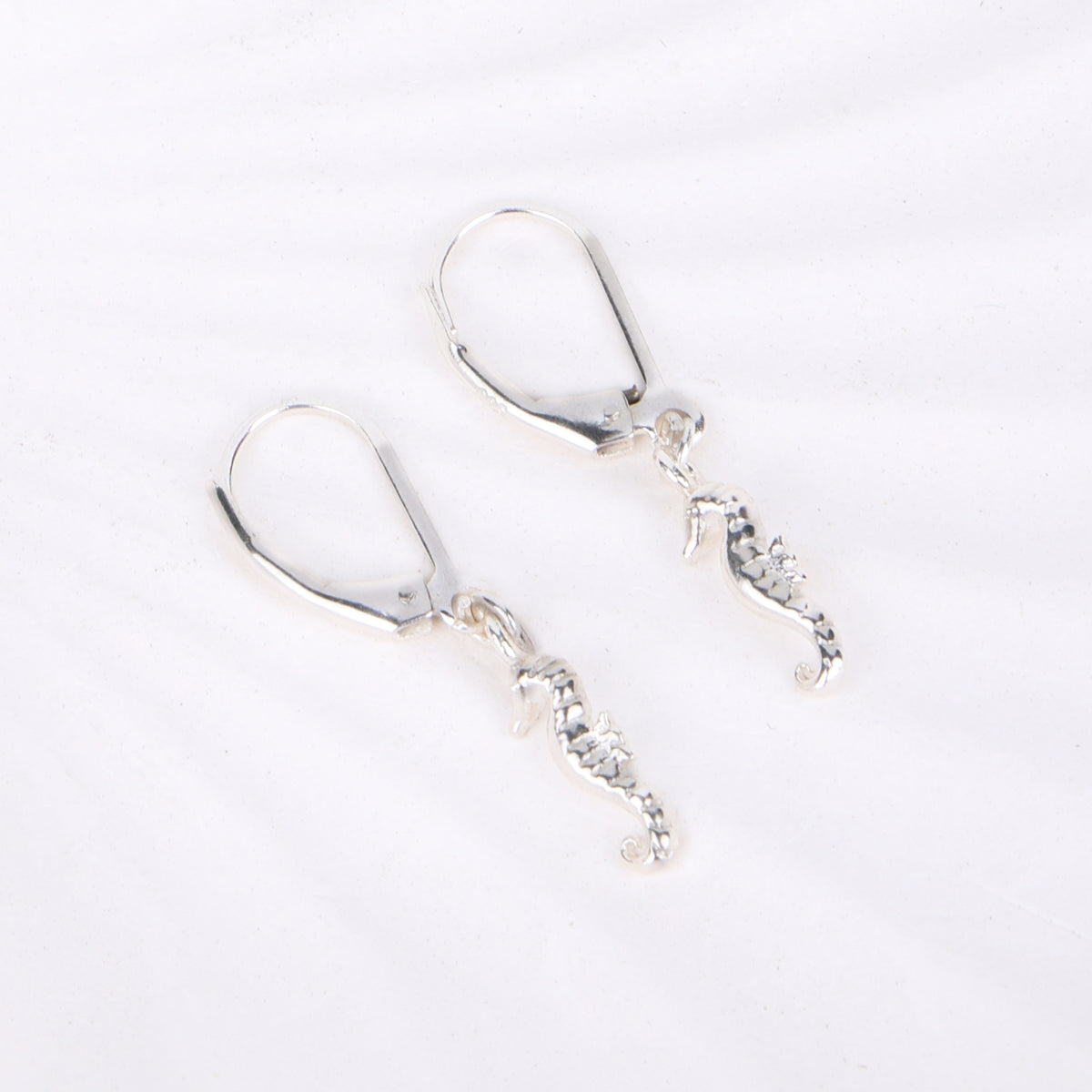 Silver Seahorse Earrings
