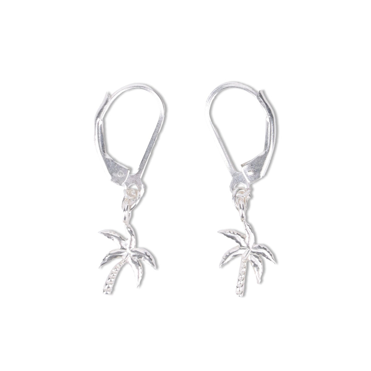 Silver Coconut Tree Earrings