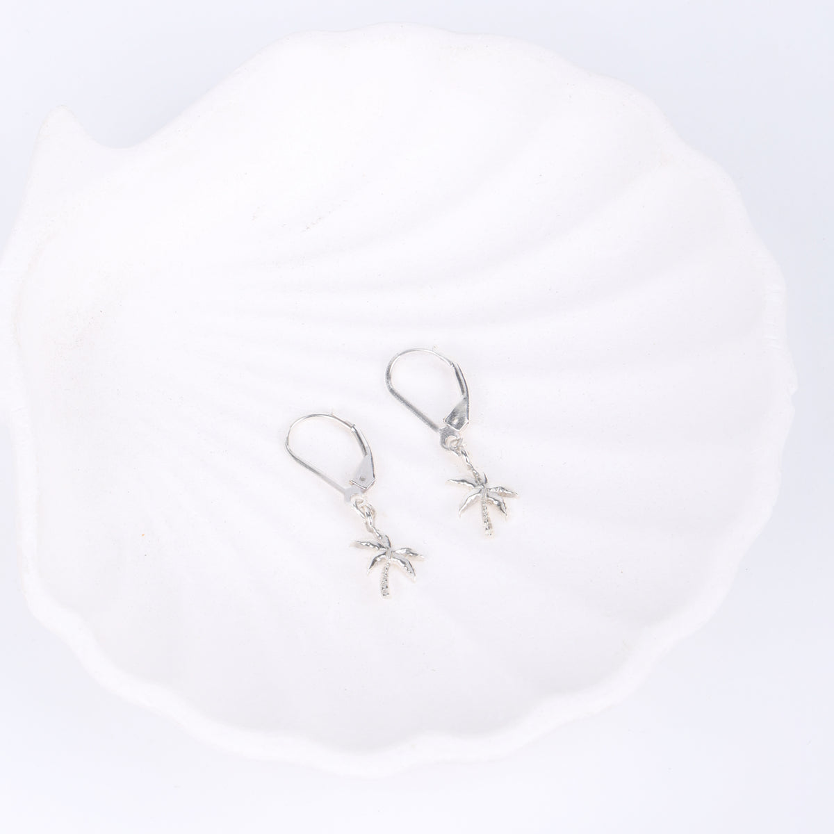 Silver Coconut Tree Earrings