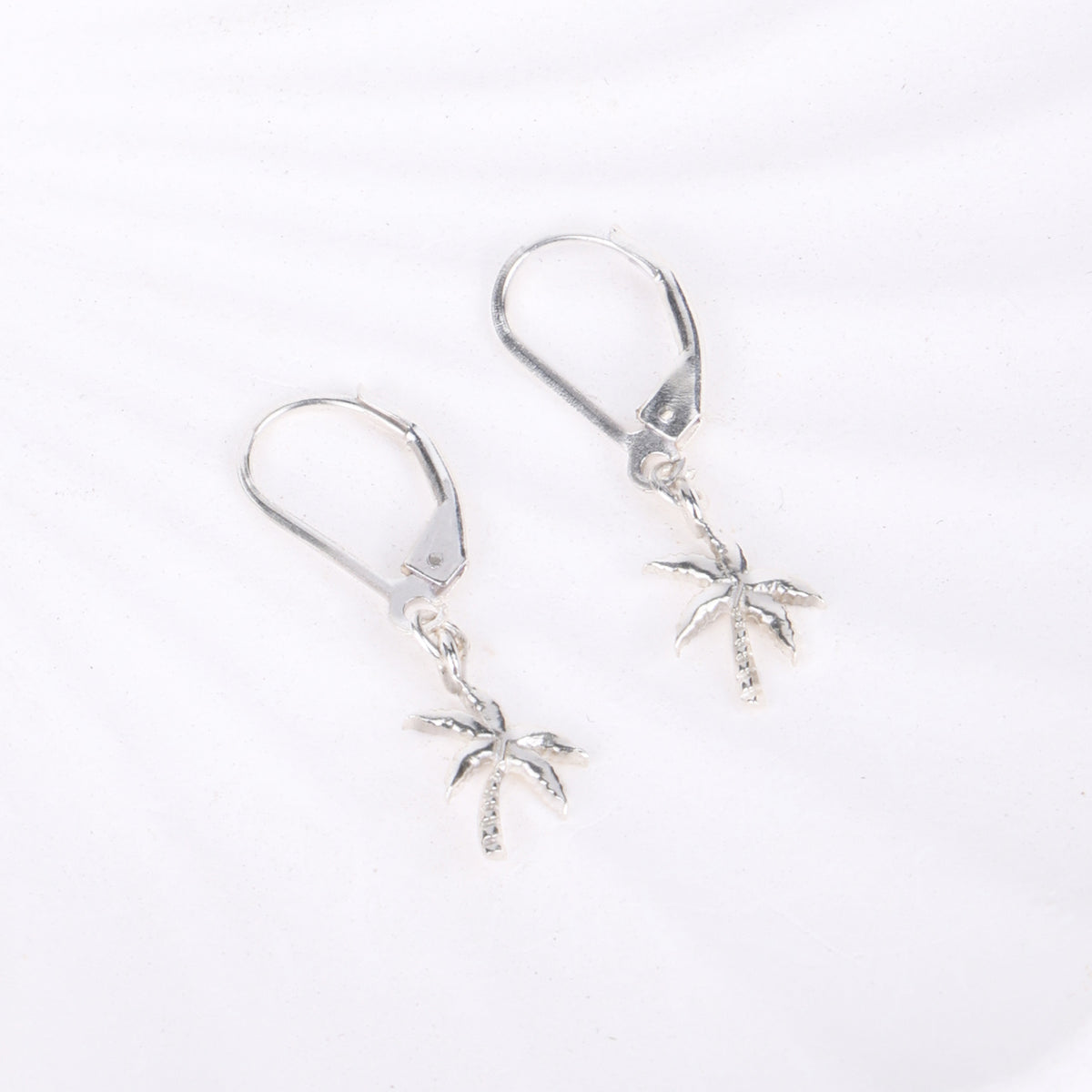 Silver Coconut Tree Earrings