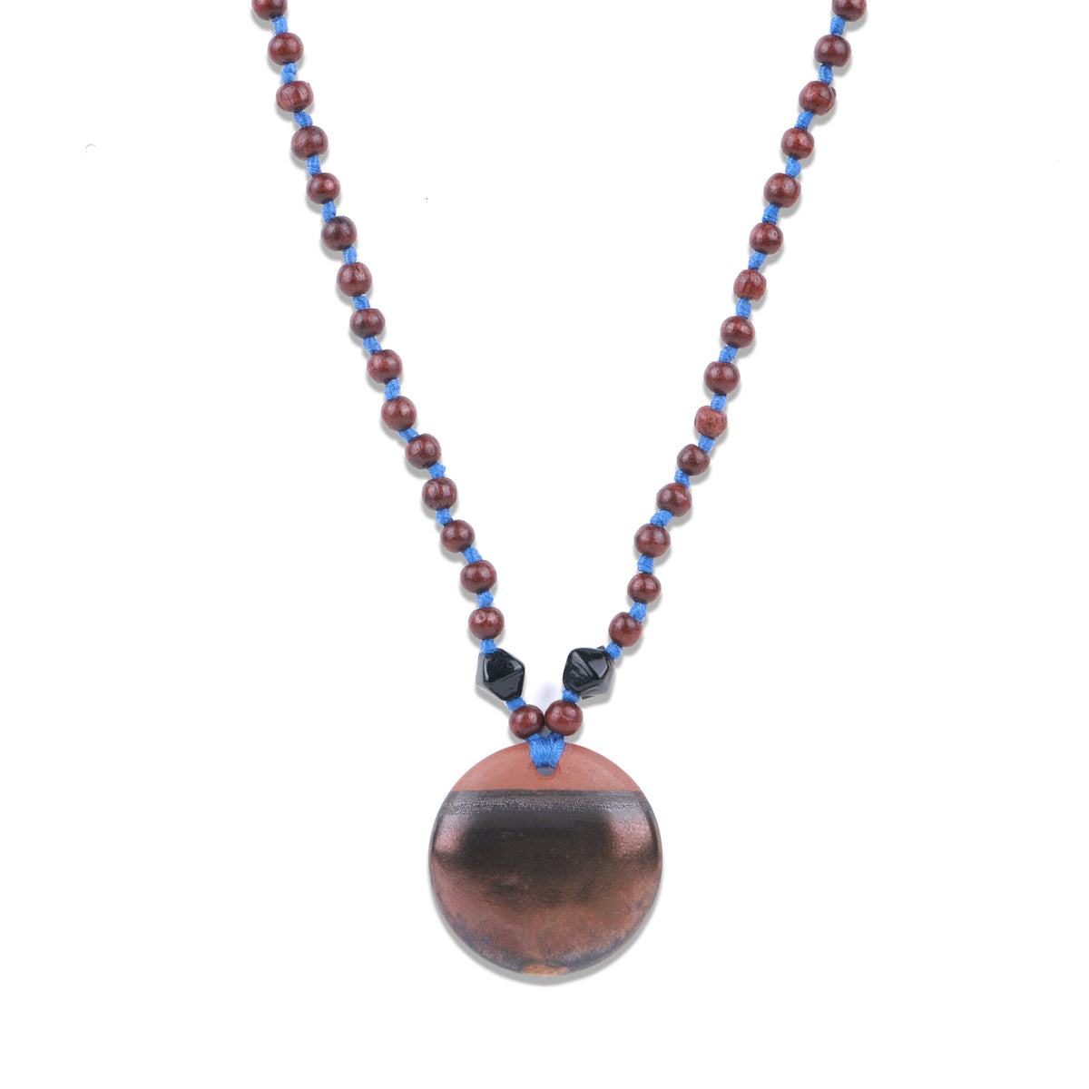 Wooden & Clay Beaded Necklace