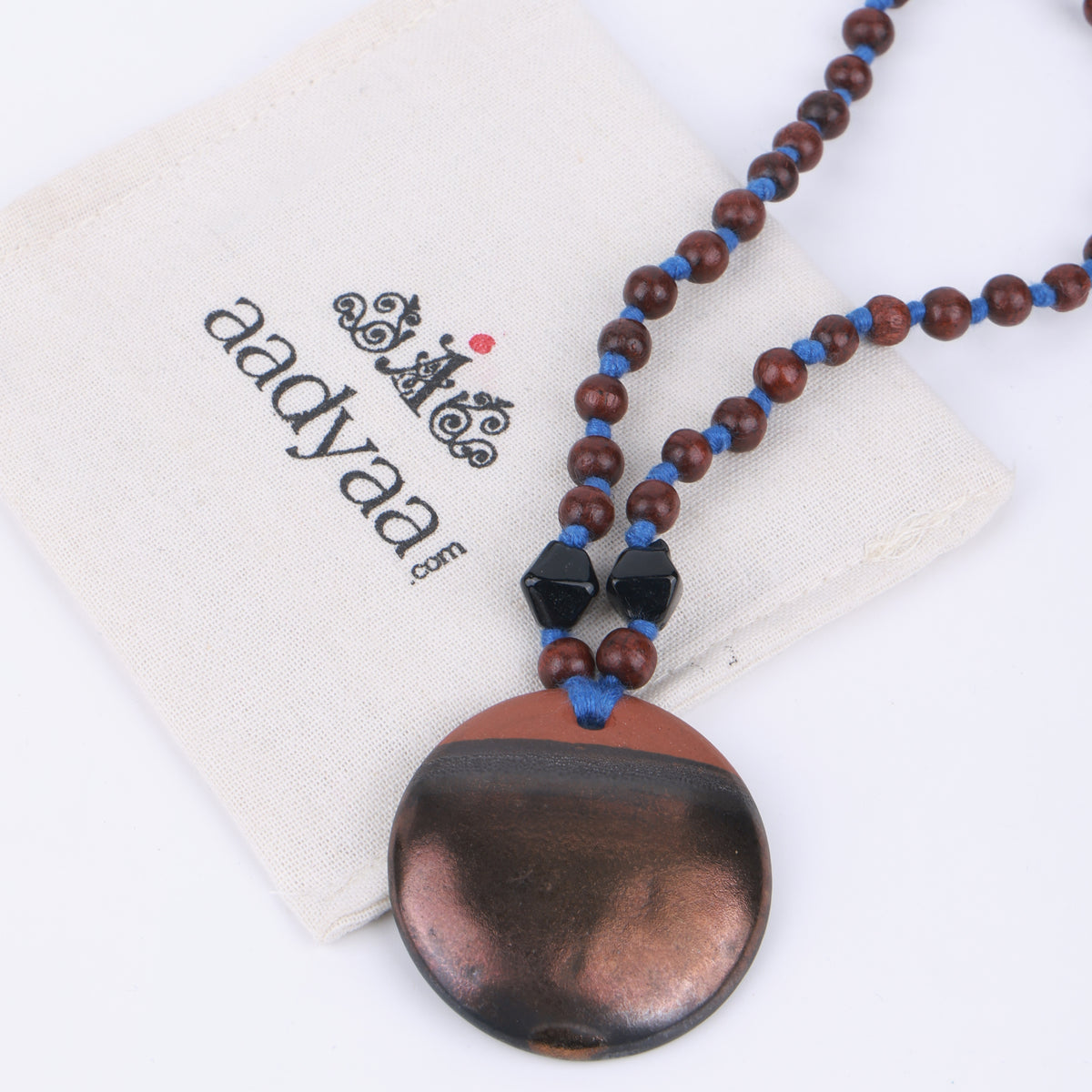 Wooden & Clay Beaded Necklace