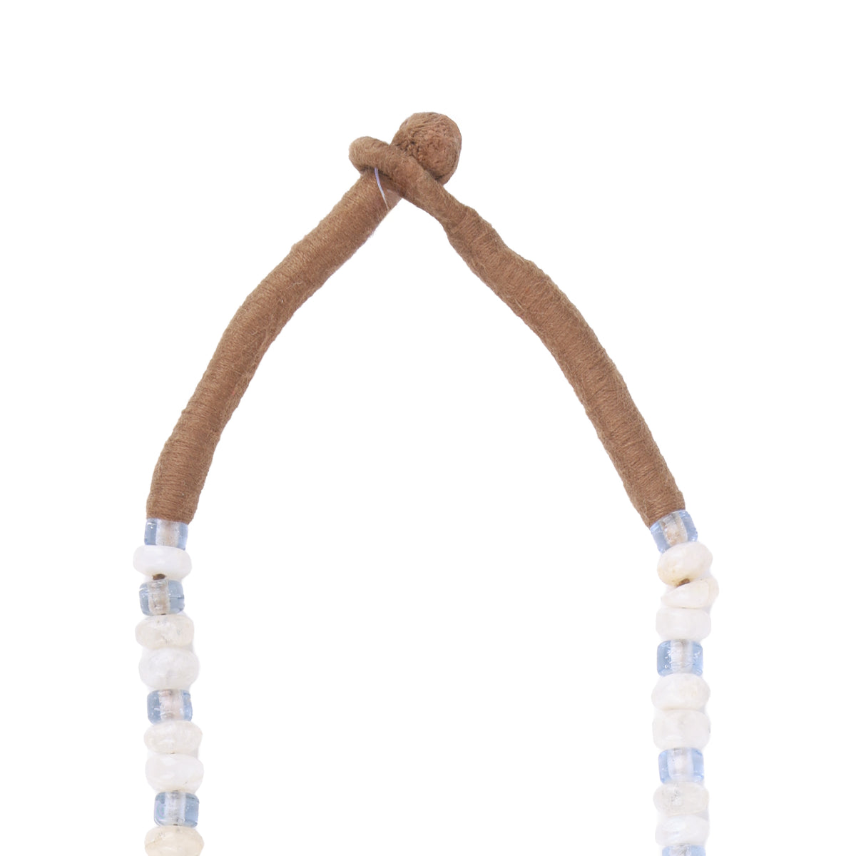 Hand-Painted 95T Silver Pendant Necklace with Copper, Moonstone, Smoky Topaz, Unakite & Glass Beads