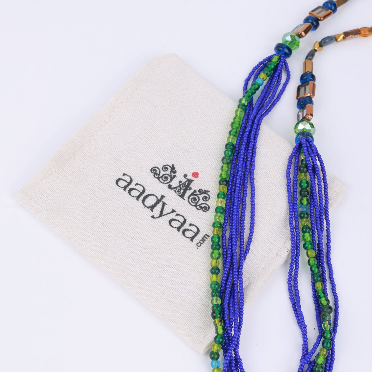 Blue & Green Multilayer Beaded Necklace