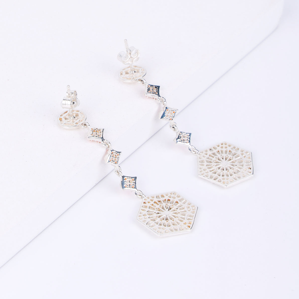Kulgam / Lattice work / Pinjrakari Pattern Inspired Earring | 92.5 silver