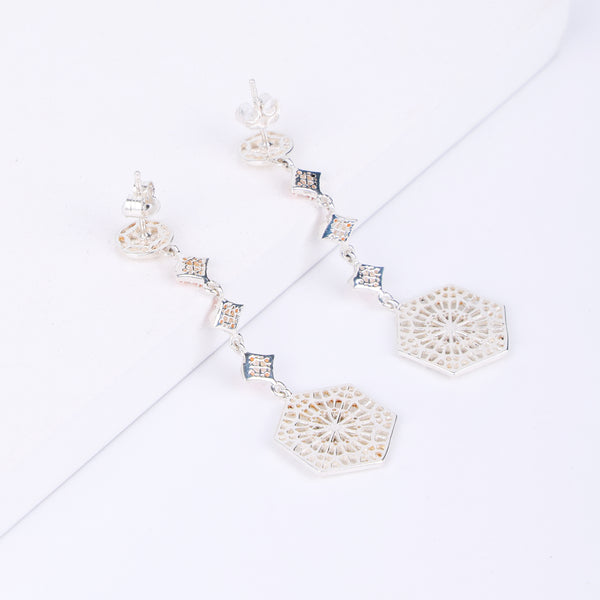Kulgam / Lattice work / Pinjrakari Pattern Inspired Earring | 92.5 silver