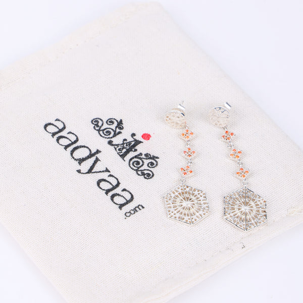 Kulgam / Lattice work / Pinjrakari Pattern Inspired Earring | 92.5 silver