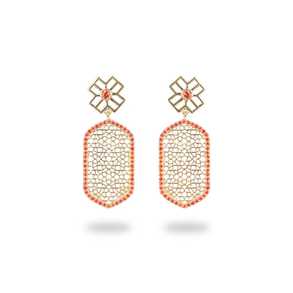 Jharoka / Jaali Inspired Earring | 22K Gold Plated