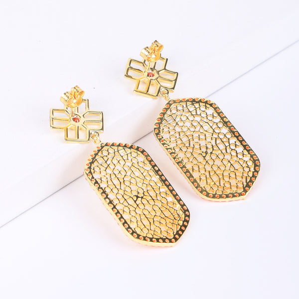 Jharoka / Jaali Inspired Earring | 22K Gold Plated
