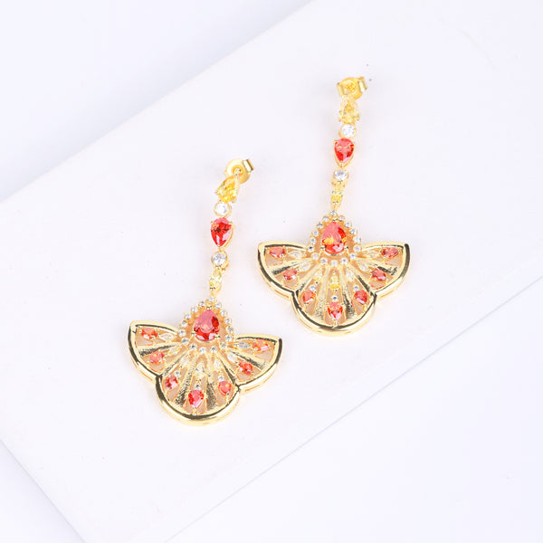 Oyster Shell Portugese Window Inspired Earring | 22K Gold Plated