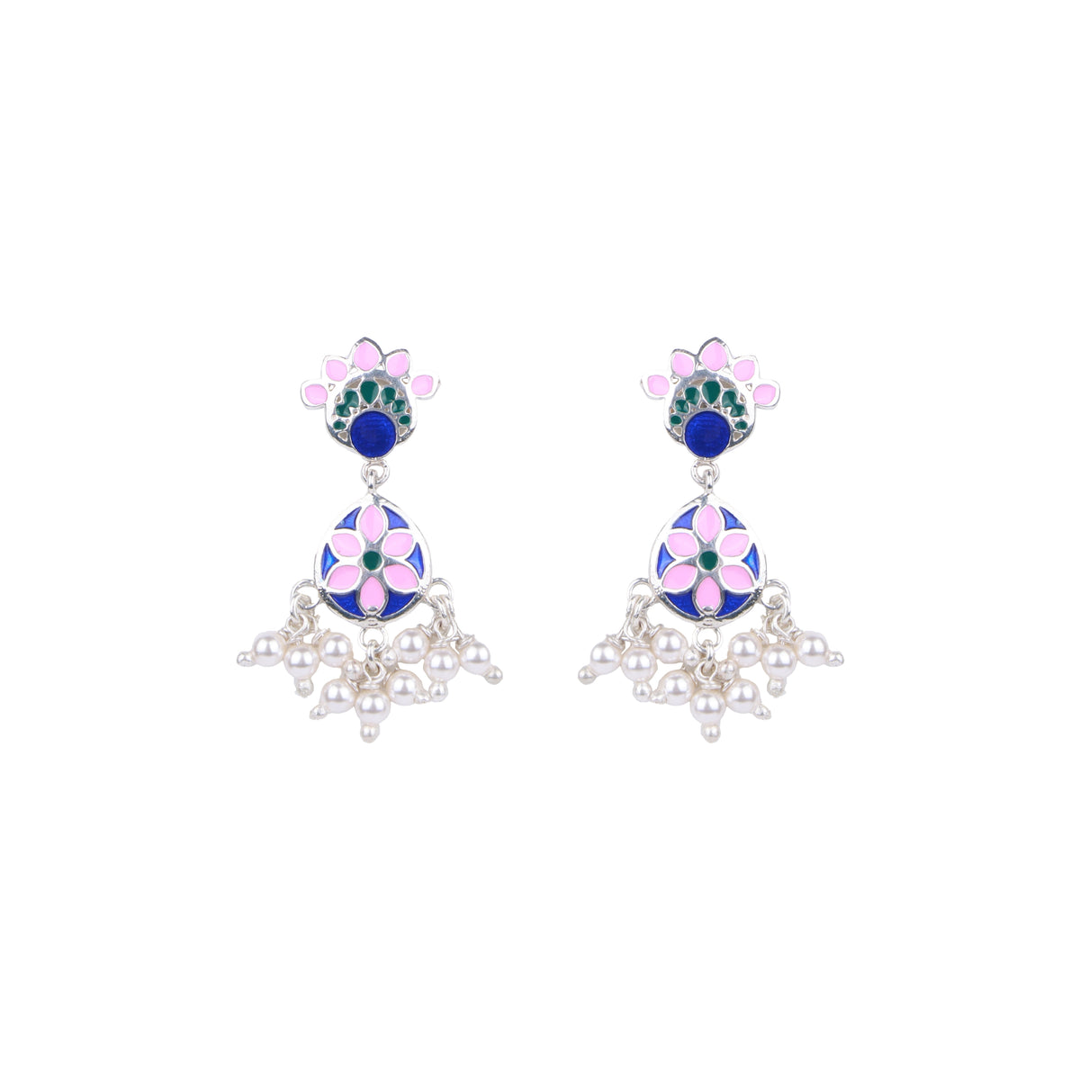 Indian Block Print Mayur Enamel Set