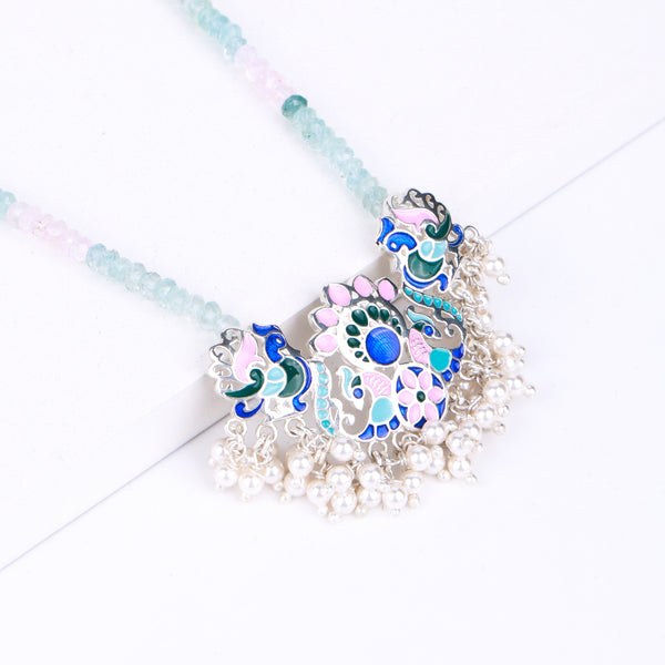 Indian Block Print Mayur Enamel Set