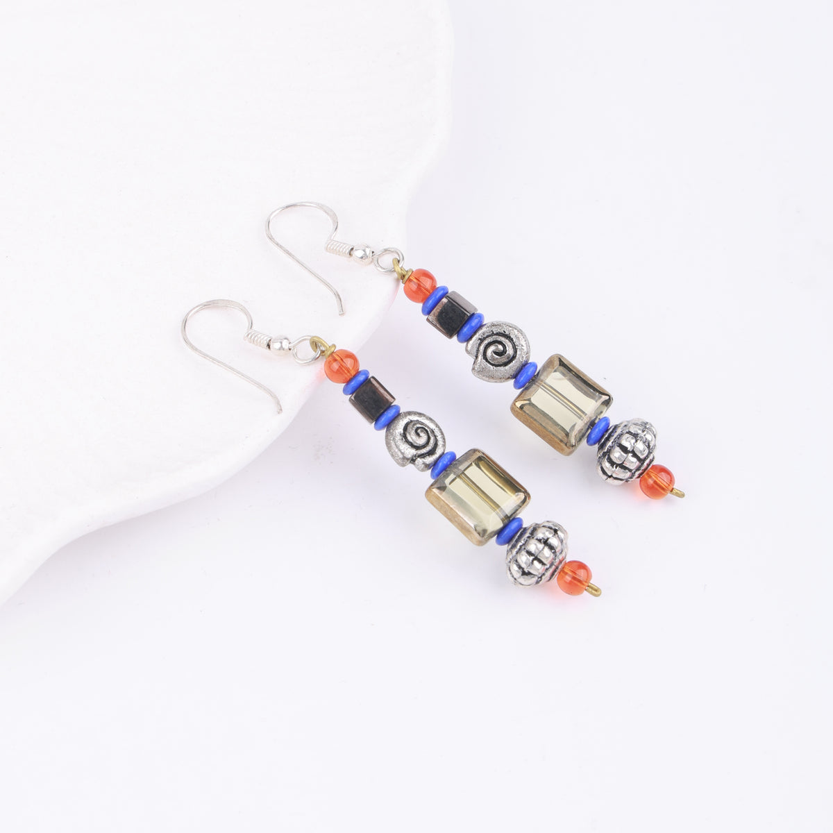 Multicolour Glass Bead Earrings