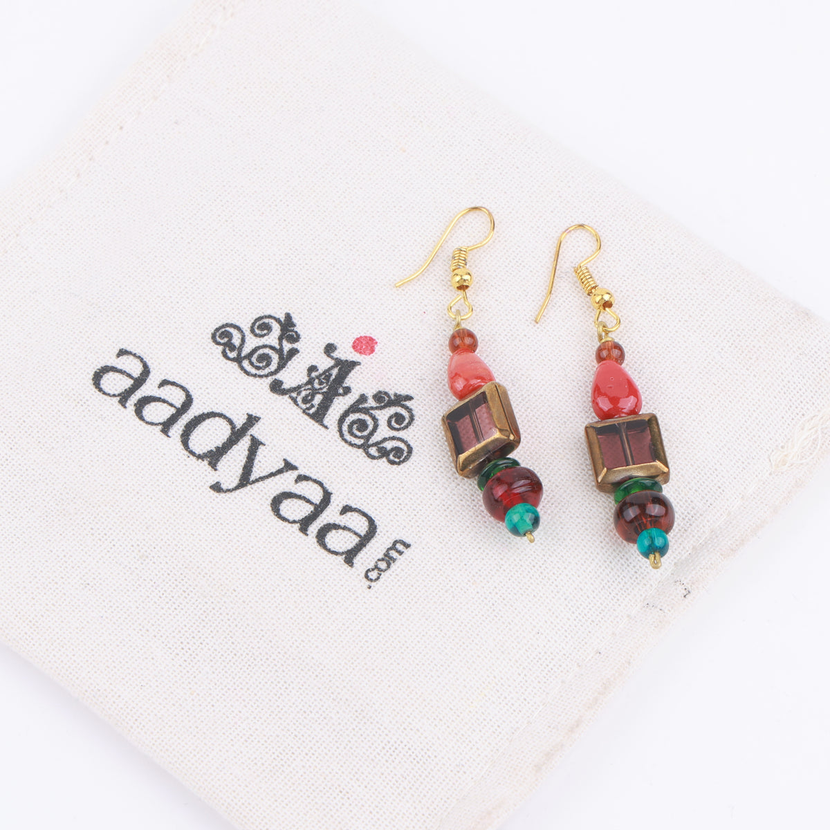Multicolour Glass Bead Earrings