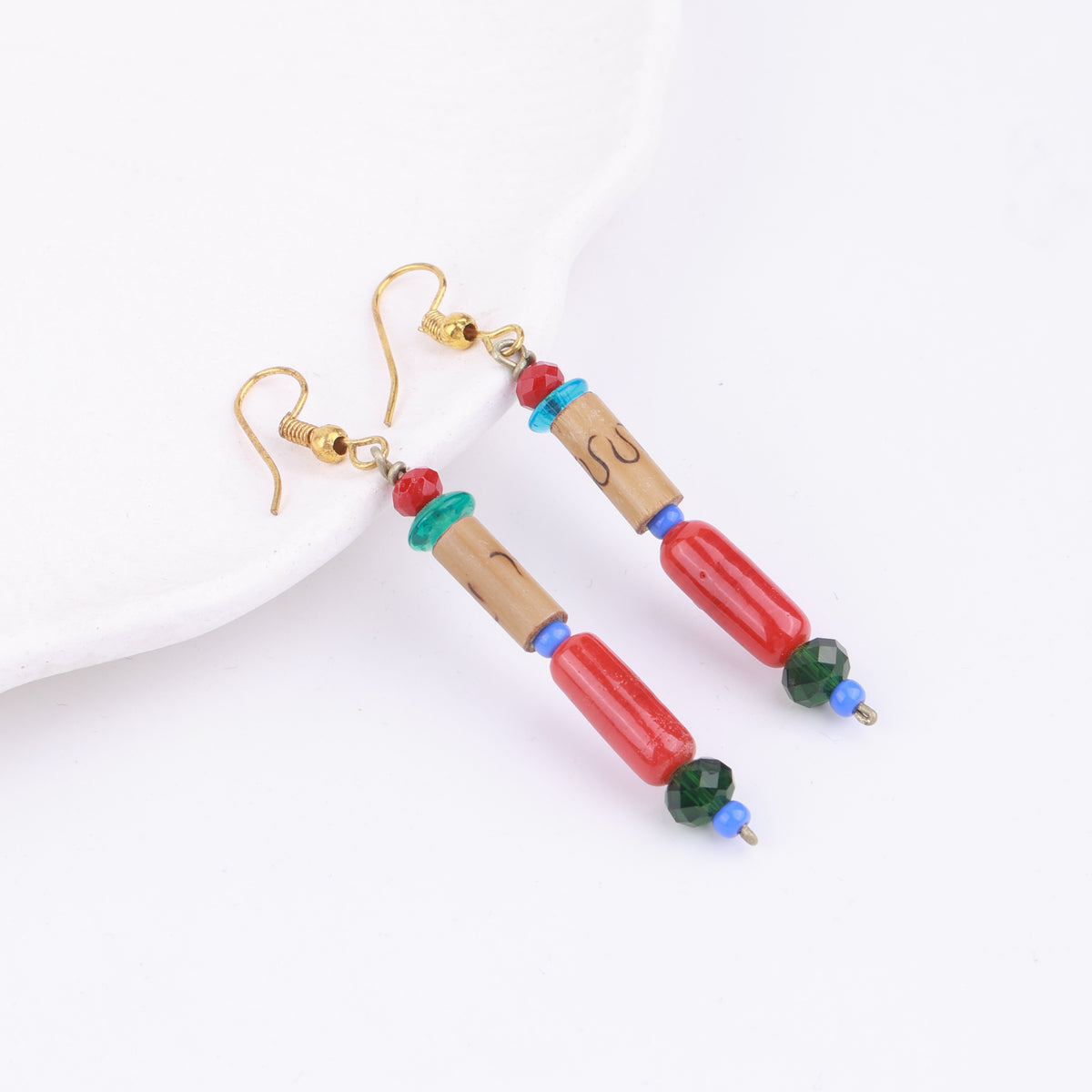 Multicolour Glass Bead Earrings