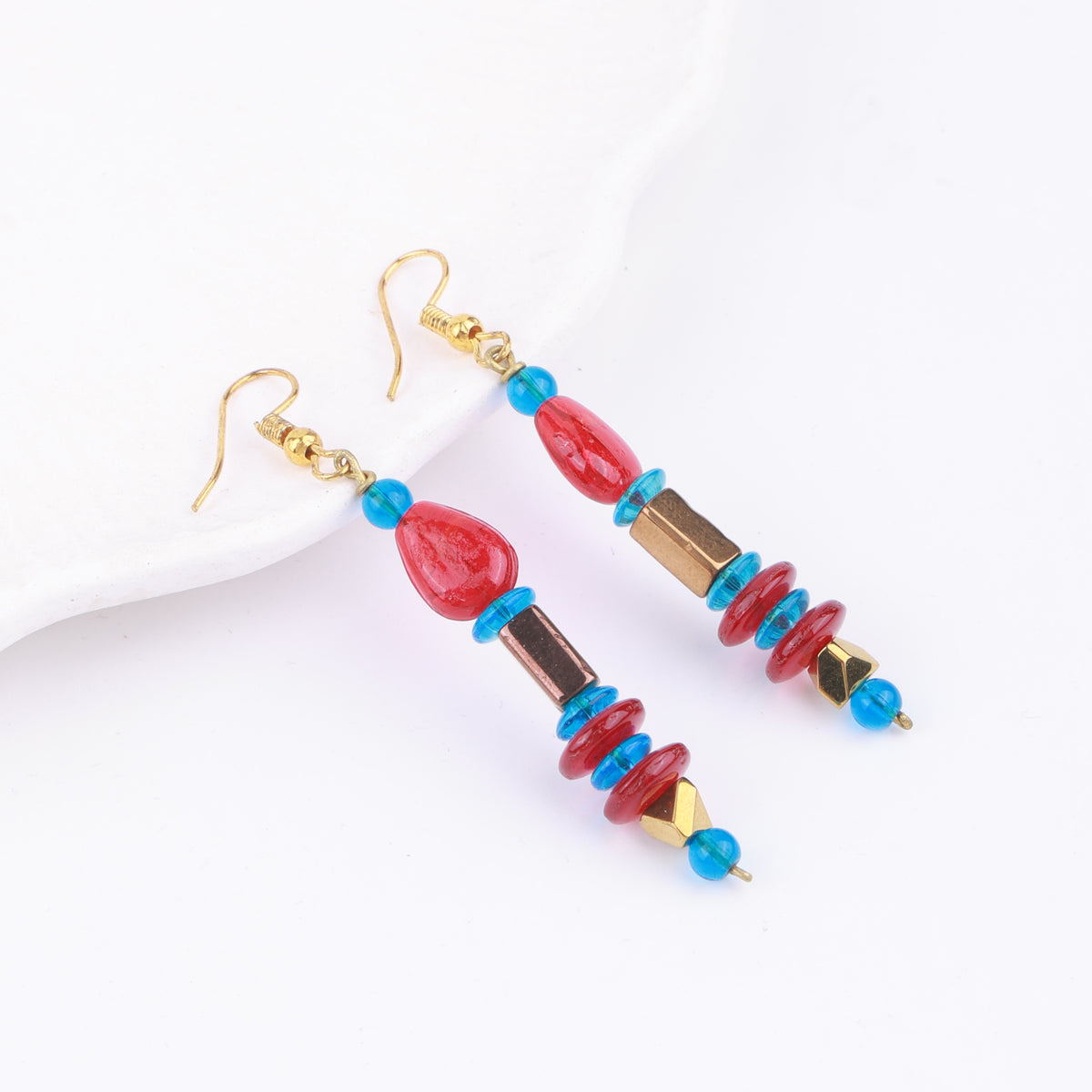 Multicolour Glass Bead Earrings