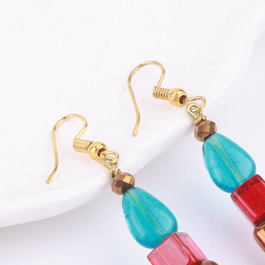 Multicolour Glass Bead Earrings