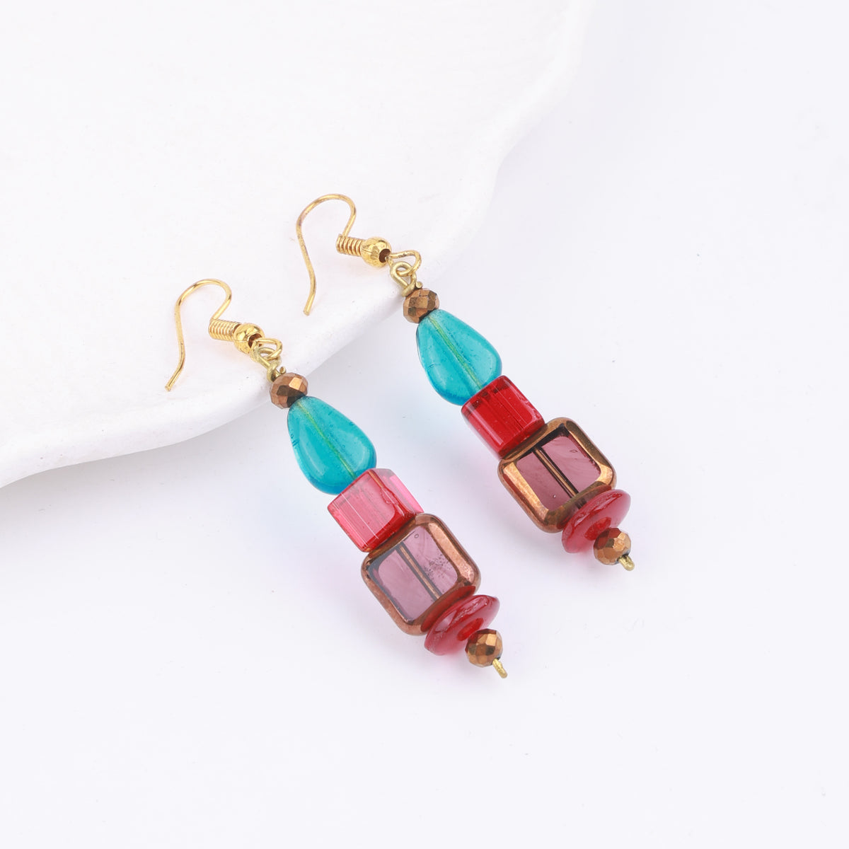 Multicolour Glass Bead Earrings