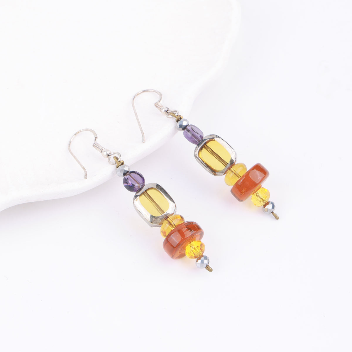 Multicolour Glass Bead Earrings