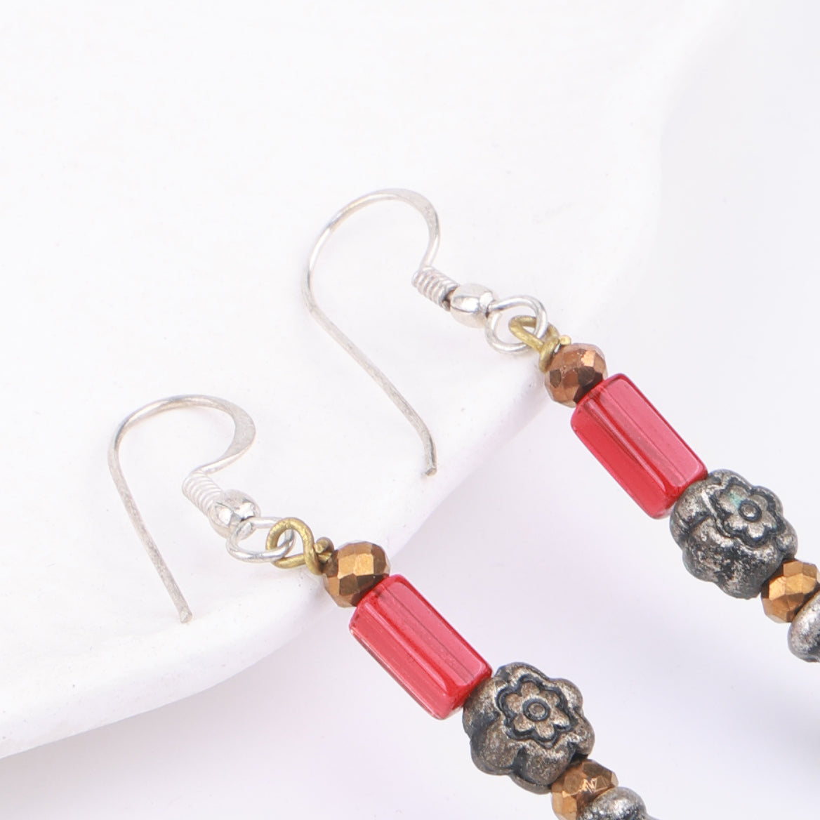 Multicolour Glass Bead Earrings