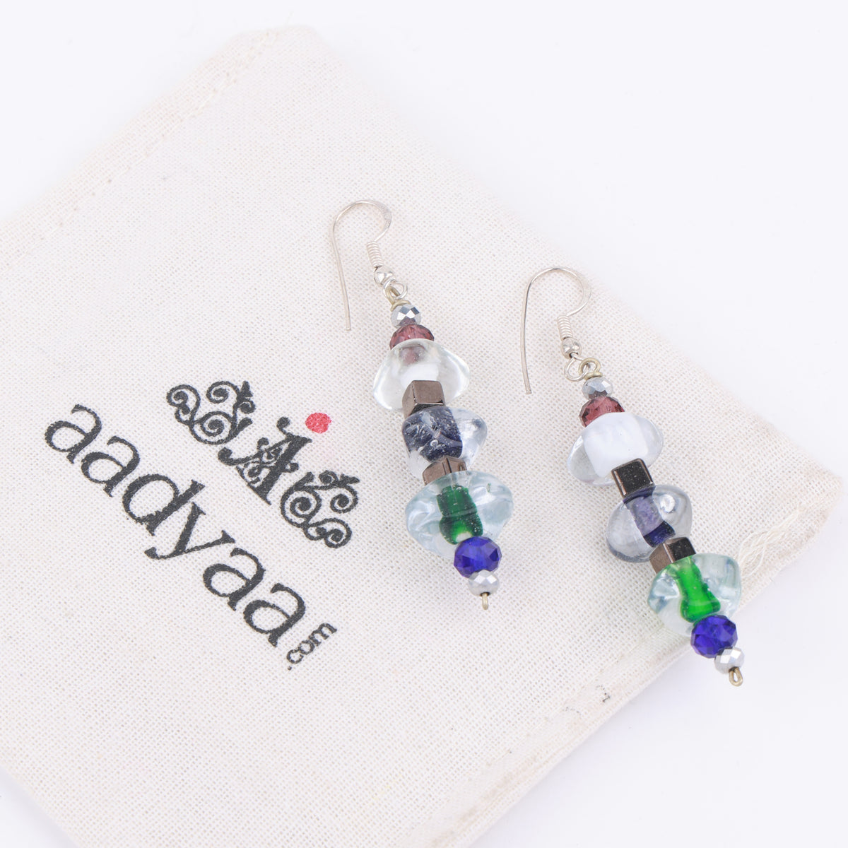 Multicolour Glass Bead Earrings