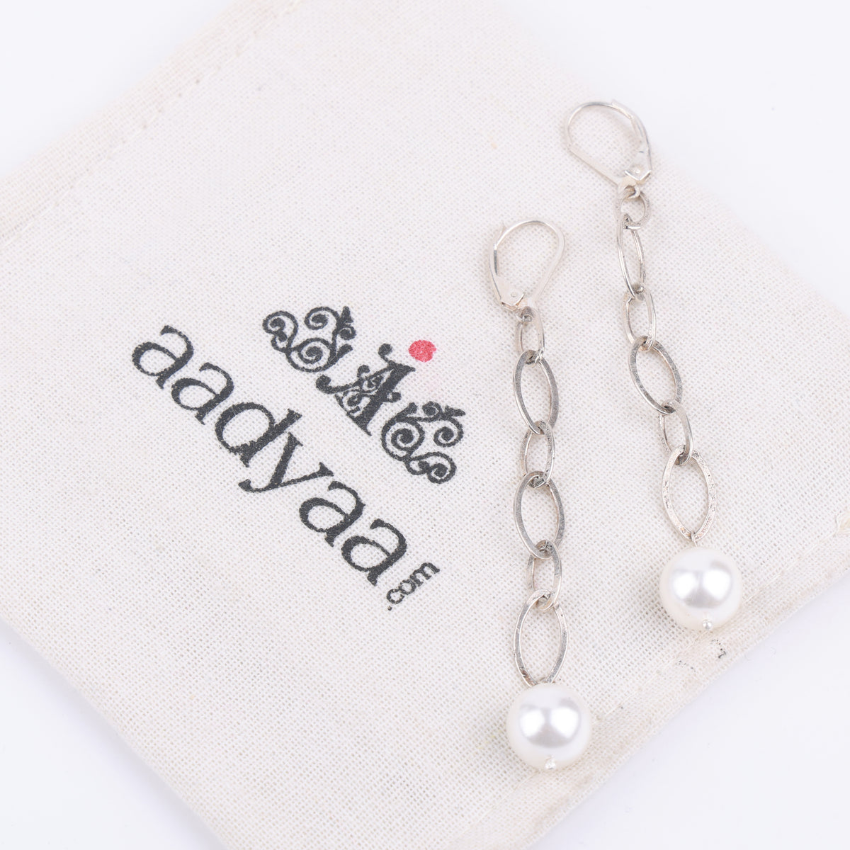 Chain & Pearl Earrings (Project Handmade)