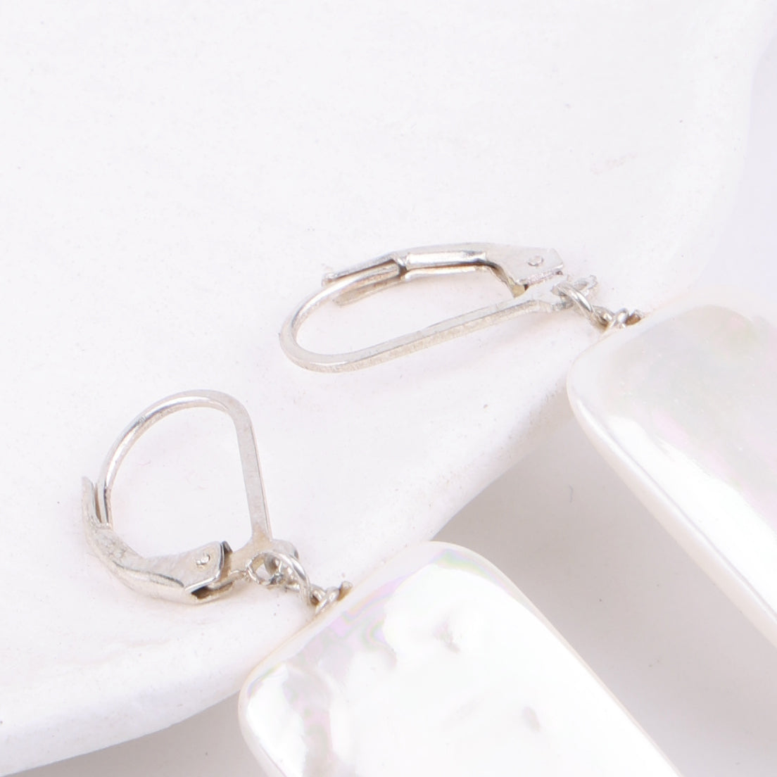 Rectangular Pearl & Tourmaline Earrings (Project Handmade)