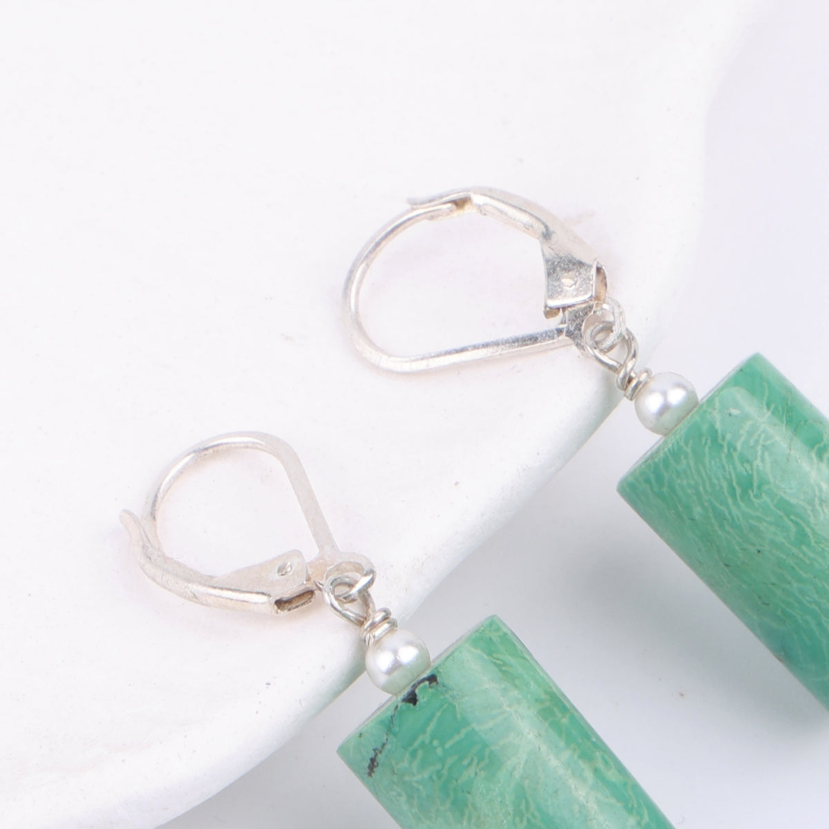 Tibetan Turquoise & Lapis Lazuli Earrings (Project Handmade)