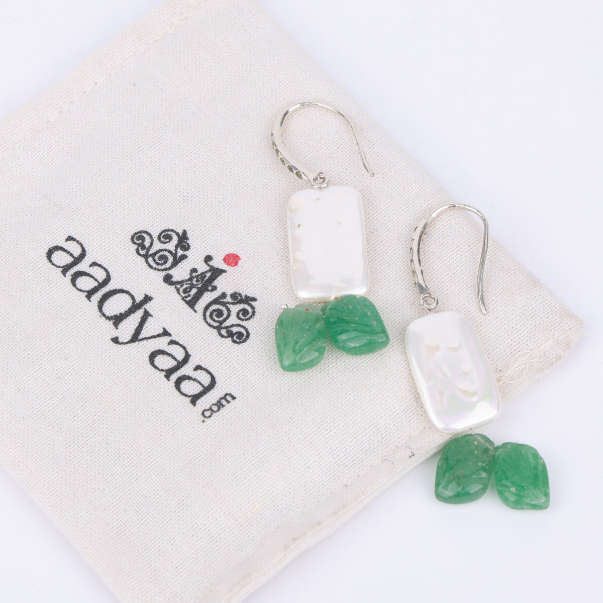 Rectangular Pearl & Russian Quartz Earrings (Project Handmade)