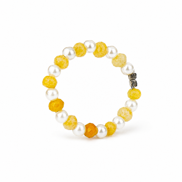 Agate and Pearls Ring