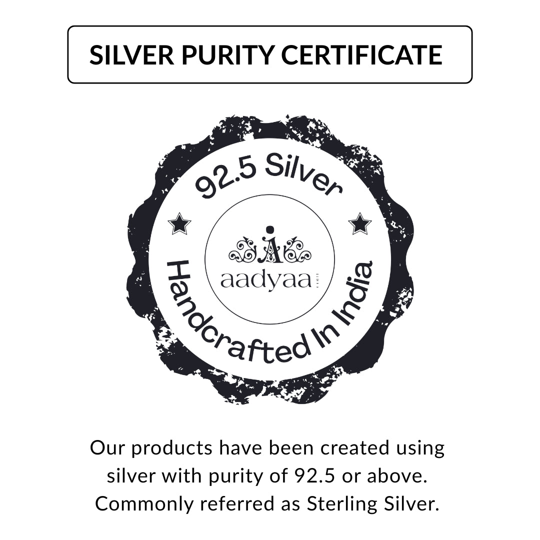 Aadyaa 92.5 sterling silver purity certificate