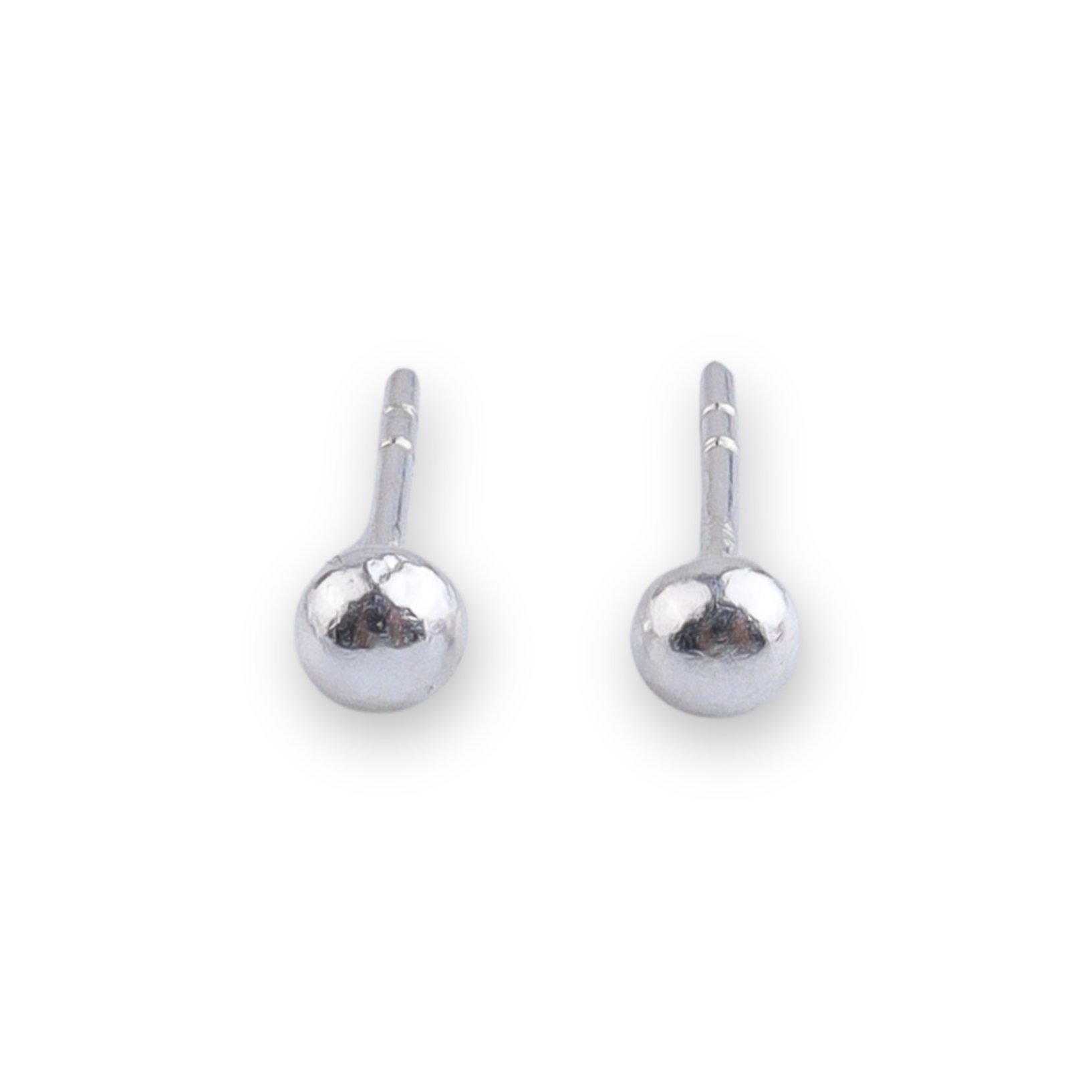 Tiny Silver Stud Earrings - Big