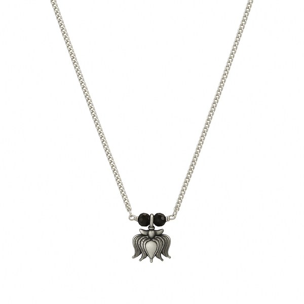 Daily Wear Silver Lotus Mangalsutra