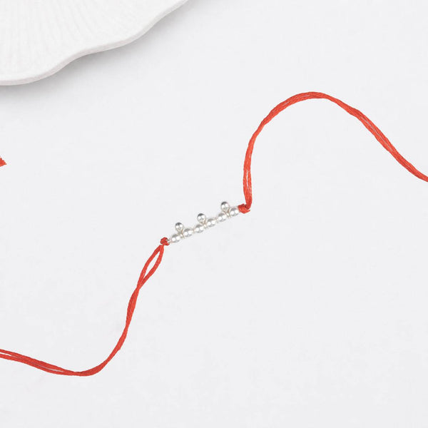 Project Handmade Pearl & Silver Bead Rakhi