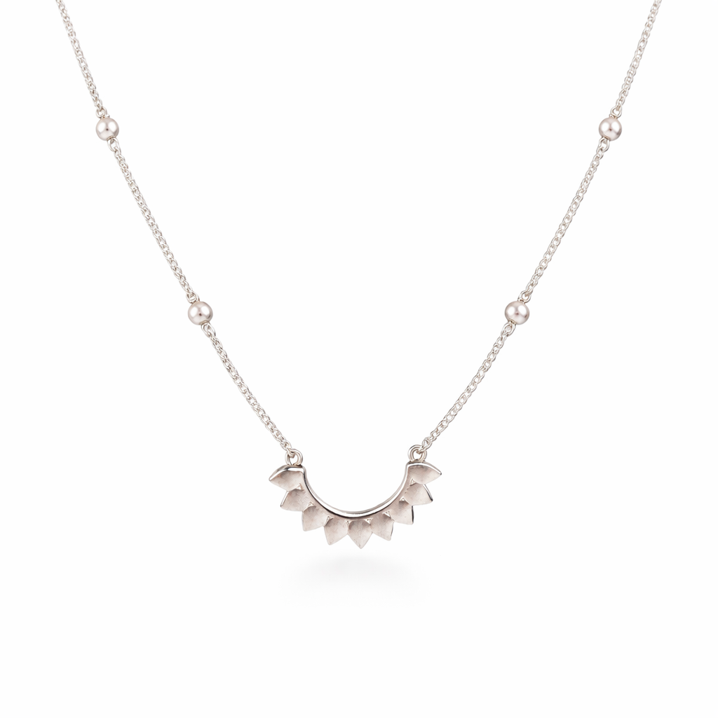 Petal Necklace with Pearls
