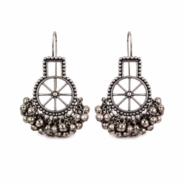 Chakra Filigree Ghungroo Earrings: Hook Style