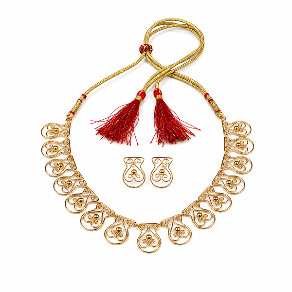 Silver Ghat (घडा) Nakshi Set | 92.5 Silver | 22K Gold Plated