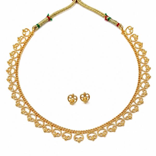 Silver Delicate Gopadma Set | 92.5 Silver | 22K Gold Plated
