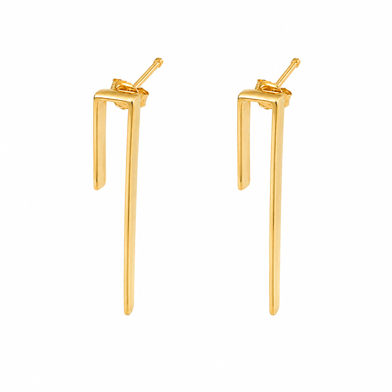 Silver Workwear Earrings : Asymmetric | 92.5 Silver | 22K Gold Plated