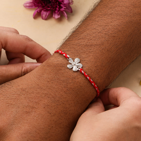Petal Silver Rakhi