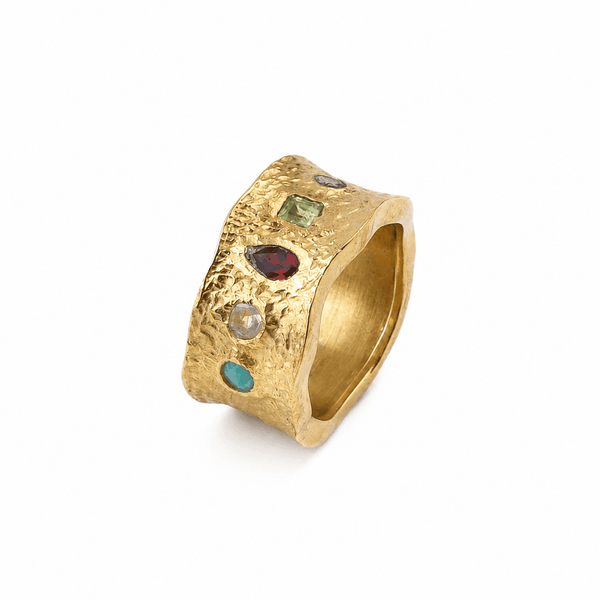 Brass Fashion Ring front view featuring a stylish design and premium brass finish