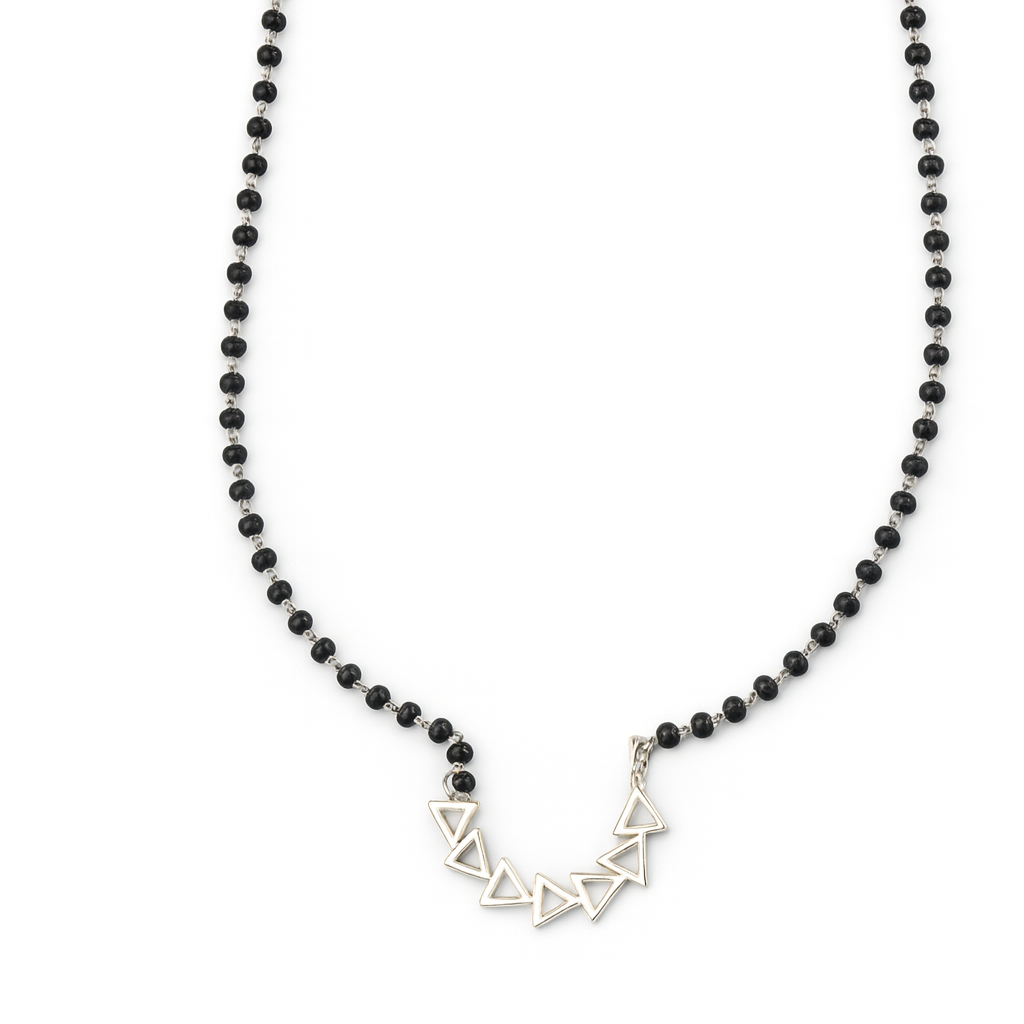 Silver Triangle Nath Mangalsutra