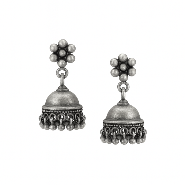 Silver Single Kudi Jhumki - Size Small