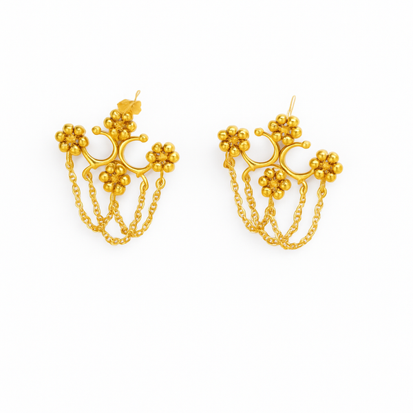 Kudi Jhumar Earrings | 92.5 Silver | 22K Gold Plated