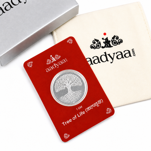 Tree of Life (Kalpavruksha) Silver Coin (1 gm) | 92.5 Sterling Silver