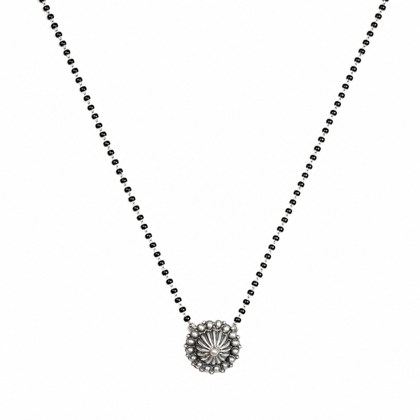 Silver Oxidized Dome Mangalsutra