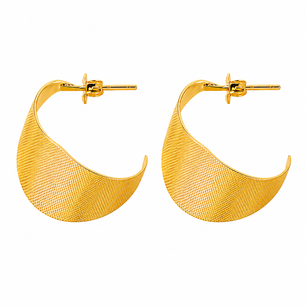 Alisha Hoops - Fold Earrings | 92.5 Silver | 22K Gold Plated