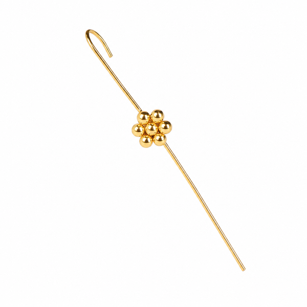 Kudi Motif Single earcuff | 92.5 Silver | 22K Gold Plated