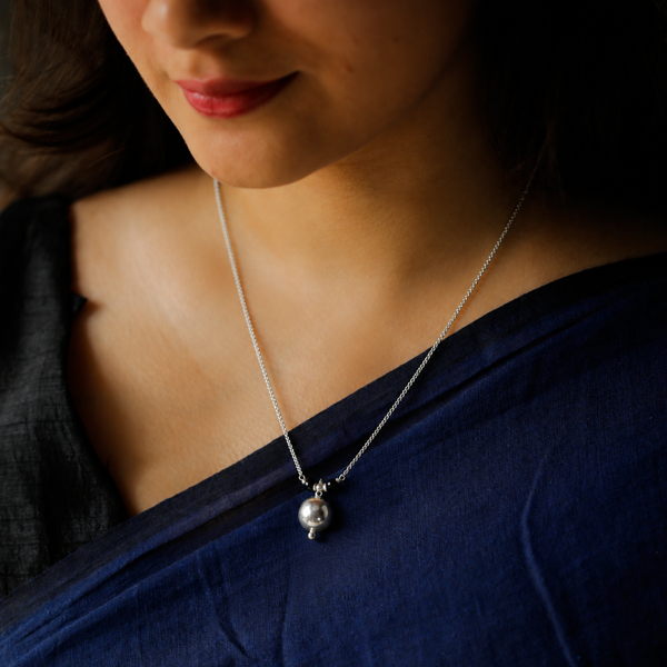 Silver Single Vatee Mangalsutra