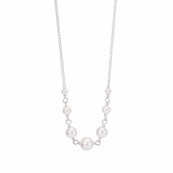 Mixed-size Pearl Chain | 92.5 Sterling Silver